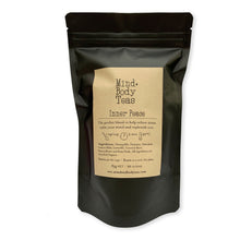 Load image into Gallery viewer, Inner Peace - refill pack. Inner Peace is a delicate blend of flowers and aromatic herbs that have traditionally been used to help calm an anxious mind, ease muscle tension, replenish and ground you when you are feeling depleted. Pour a cup, take a breath and enjoy some inner peace. Organic herbal tea blend, Mind and body teas, All-natural blended tea, custom-blended tea, fine tea blends, premium tea blends, tea for anxiety, tea for stress, tea for wellbeing