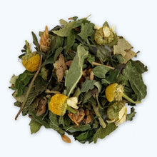 Load image into Gallery viewer, Organic herbal tea blend, Mind and body teas, All-natural blended tea, custom-blended tea, fine tea blends, premium tea blends, herbal tea for children, herbal tea for kids, herbal blend for tummy pains