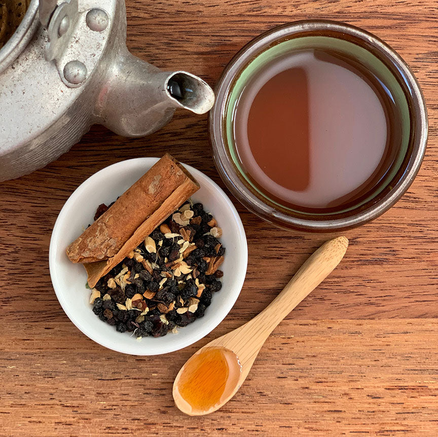 Organic herbal tea blend, Mind and body teas, All-natural blended tea, custom-blended tea, fine tea blends, premium tea blends, Cold and Flu Armour, tea for winter, tea for wellbeing, tea for colds