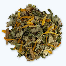 Load image into Gallery viewer, Organic herbal tea blend, Mind and body teas, All-natural blended tea, custom-blended tea, fine tea blends, premium tea blends, Throat and Cough Tea, tea for sore dry throat, tea to help relieve cough, soothing tea
