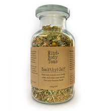 Load image into Gallery viewer, Large Heal(thy) Self tea by Mind + Body Teas. The perfect tea for those who work hard and play hard! Heal and restore your body, calm and relax your mind, get your bounce back! Heal(thy) Self combines herbs traditionally used to fight off infections, assist your body in managing mental and physical stresses, whilst also calming your mind and relaxing your muscles. This specific combination may also enhance circulation and lower cholesterol.
