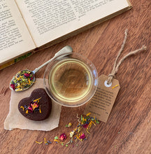 Load image into Gallery viewer, Organic herbal tea blend, Mind and body teas, All-natural blended tea, custom-blended tea, fine tea blends, premium tea blends, Inner Peace herbal tea, herbal blend for anxiety, herbal tea for stress, herbal tea for wellbeing
